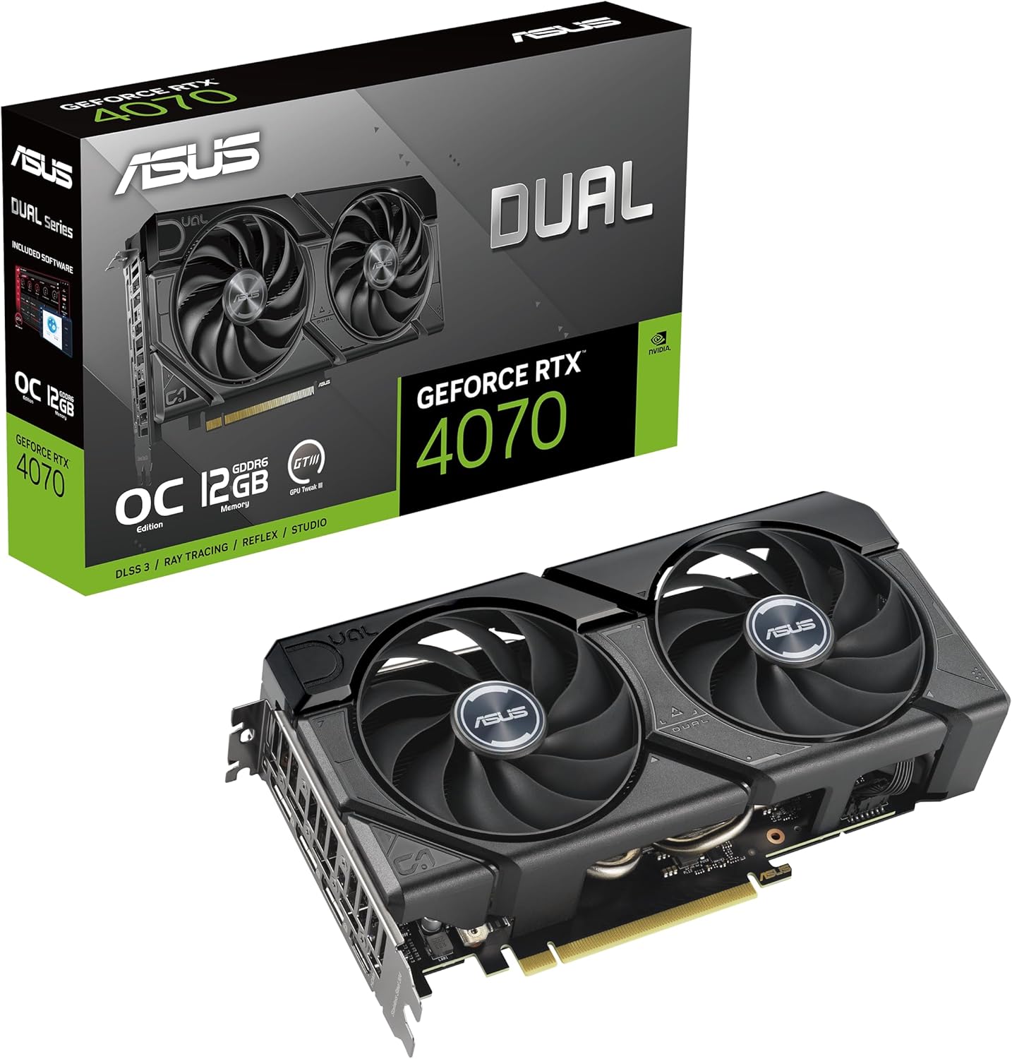 ASUS Dual GeForce RTX™ 4070 EVO OC Edition 12GB GDDR6
