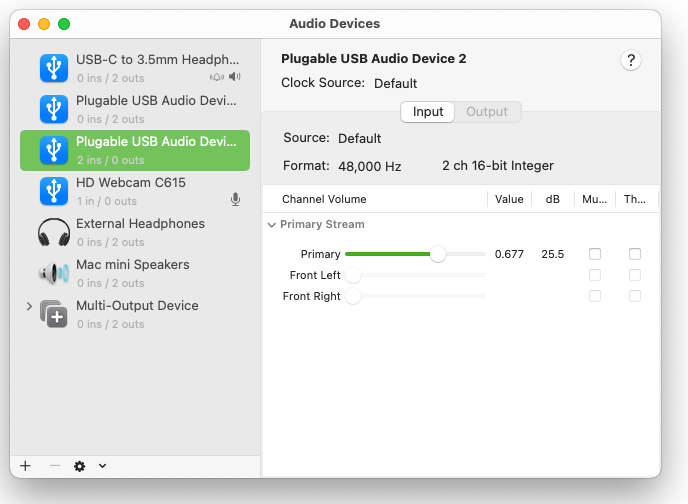Audio MIDI Setup Ap screen