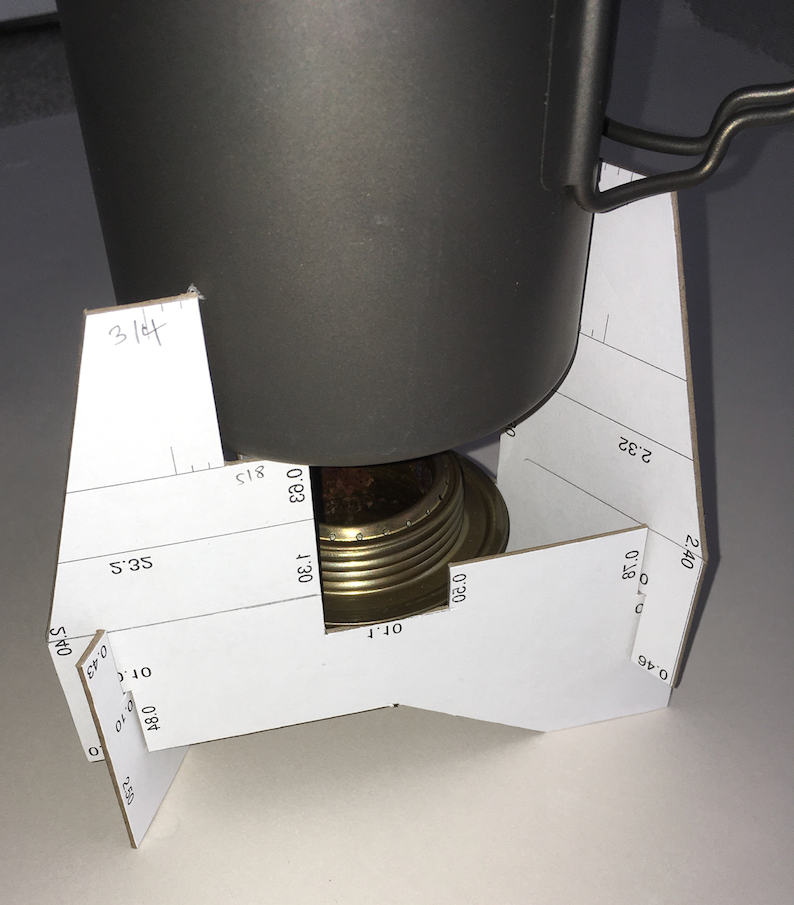 Template stand with pot