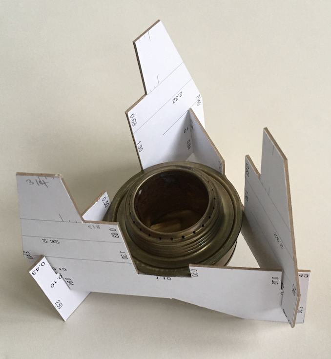 Assembled template stand