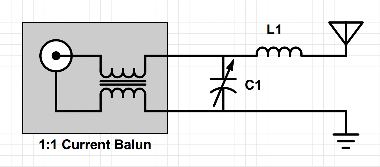 Coil to antenna L match