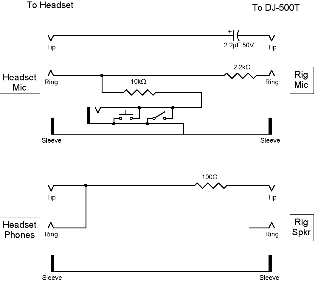 DJ-500T Adapter Schematic