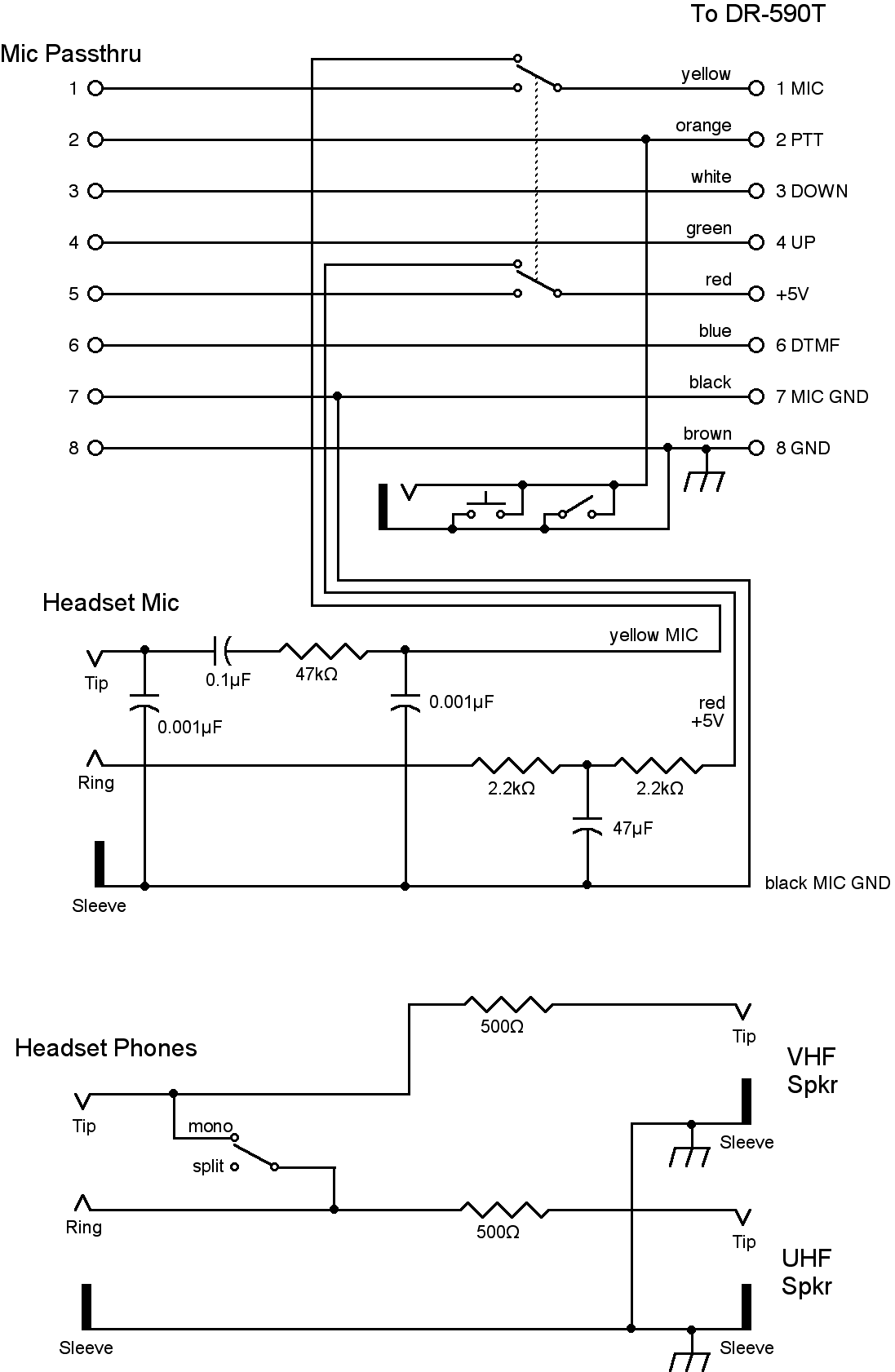 Alinco DR-590T Adapter Schematic