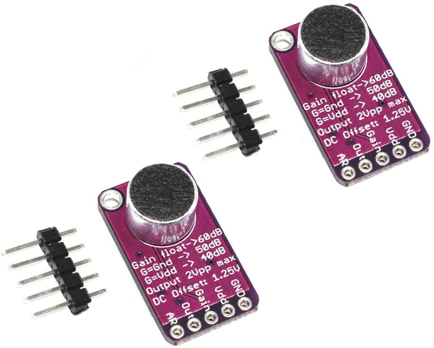 Electret microphone breakout board