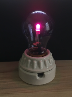 RGB LED showing maroon