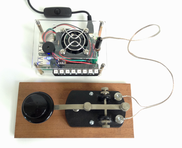 raspberry pi with morse code key